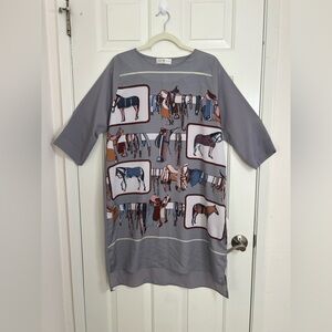 Anne Marie Gray  dress Fabric with Label   ‎  Size One